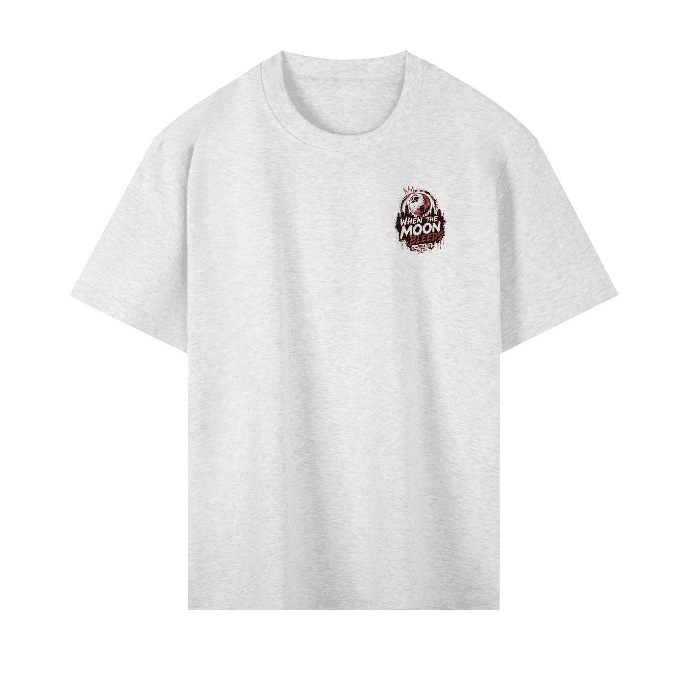 Light Gray-front-Mockup-20260622 Moon Bleeds Tee - Image 10